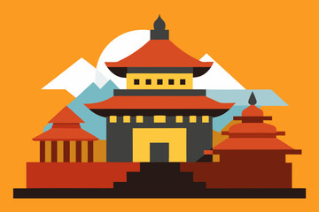 vector illustration of a castle