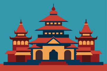 vector illustration of a castle