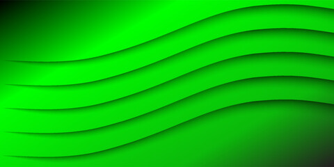 Abstract green banner background. Graphic design banner pattern background template with dynamic curve shapes