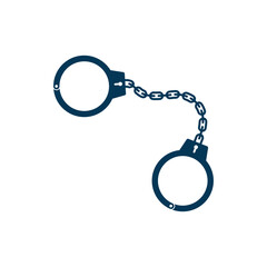 handcuffs icon design. criminal arrest sign and symbol. equipment for policeman.