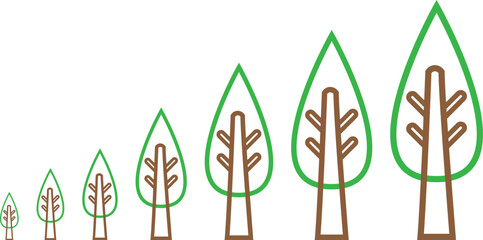 Minimalist Flower Tree Line Silhouettes Vector Collection for Nature Logos, Botanical Icons, and Eco-Friendly Illustration Projects