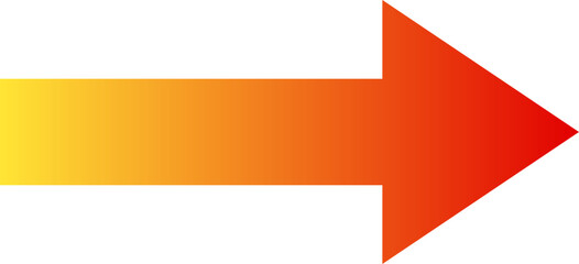 Fototapeta premium Bright orange and yellow gradient arrow pointing right
