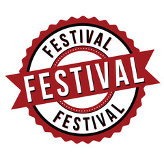 Festival label or stamp