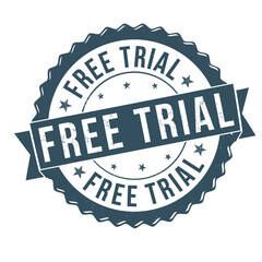 Free trial grunge rubber stamp