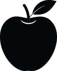 Green Apple Cartoon Symbol Silhouette Transparent Background