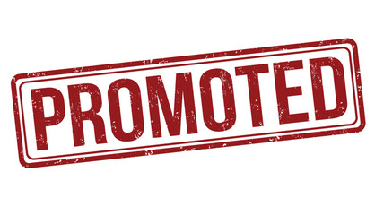 Promoted grunge rubber stamp