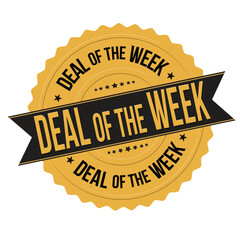 Deal of the week golden badge,emblem or label