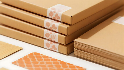 Elegant floral stationery boxes for creative projects and branding