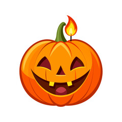 halloween pumpkin isolated on white