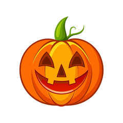 halloween pumpkin isolated on white