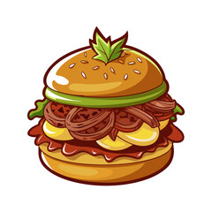 hamburger with cheese and tomato