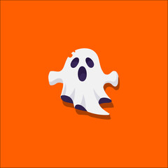 Cute Spooky Ghost Halloween Vector Illustration