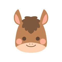 馬のアップ　線なし