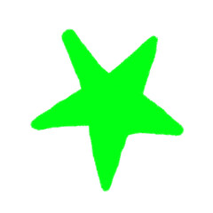 Obraz premium green star hand drawn doodle