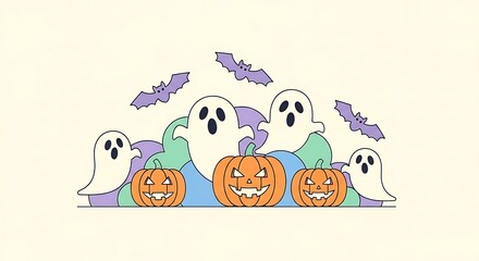 Spooky Halloween Characters and Decorations for a Festive Celebration