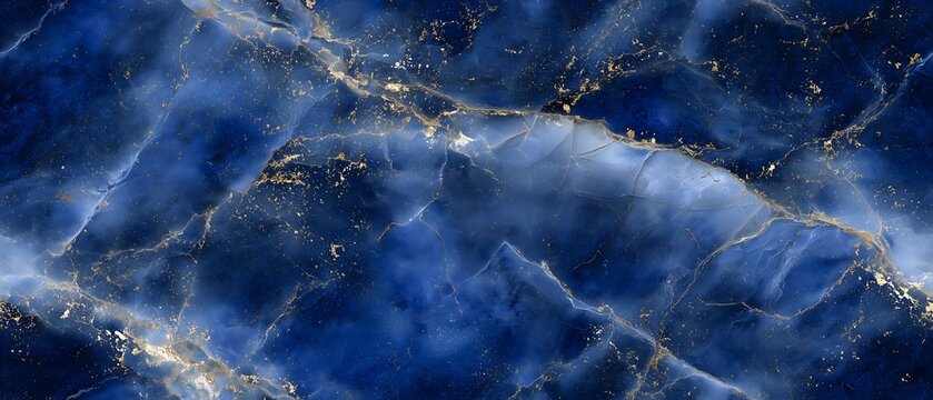 SEAMLESS lapis lazuli background, deep blue stone with golden pyrite and white calcite veins, seamless pattern, natural stone texture.