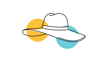 A stylish wide brim hat is perfect for a sunny day outdoors.