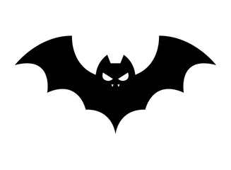 Fototapeta premium Bat icon. Halloween vector black bat illustration