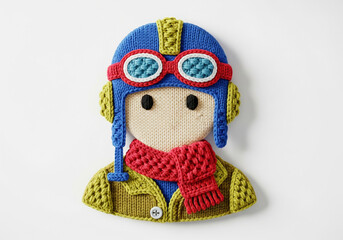 Cute Cartoon Pilot Character Craft.