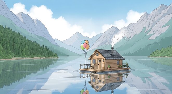 Peaceful Mountain Lake Cabin.