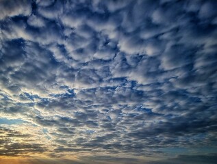 Altocumulus Clouds at Sunset