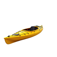  yellow kayak on a transparent background 