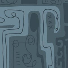 Minimal abstract image for printing. Picture for modern interiors. The picture is painted by hand on a tablet. © neurostructure