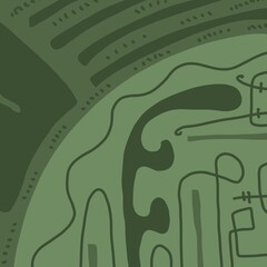 Minimal abstract image for printing. Picture for modern interiors. The picture is painted by hand on a tablet. © neurostructure