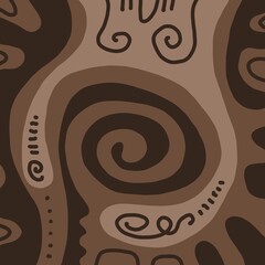 Minimal abstract image for printing. Picture for modern interiors. The picture is painted by hand on a tablet. © neurostructure