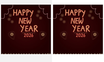 happy new year 2026 vector art