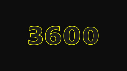 Glowing Neon Number  Design