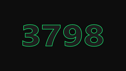 Glowing Neon Number  Design