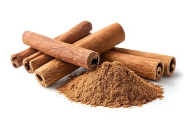 Warm cinnamon sticks and aromatic powder create a cozy culinary delight perfect for baking and warm beverages.