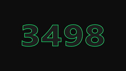 Glowing Neon Number  Design