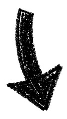 Thick down crayon texture arrow shape