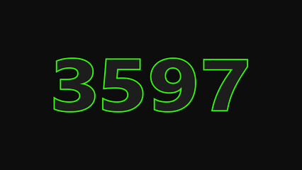 Glowing Neon Number  Design