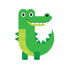 cartoon crocodile with a sign