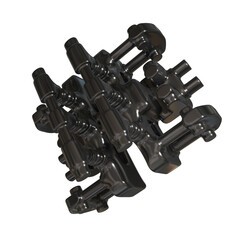 Metal abstract object,3d render