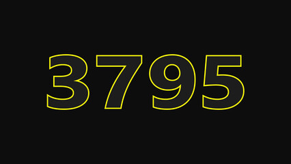 Glowing Neon Number  Design
