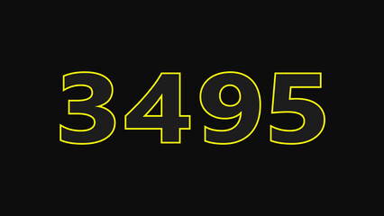 Glowing Neon Number  Design