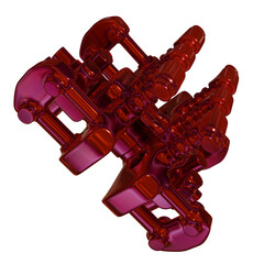 Metal abstract object,3d render
