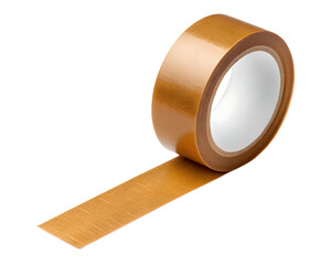 Roll of brown packing tape isolated on transparent background