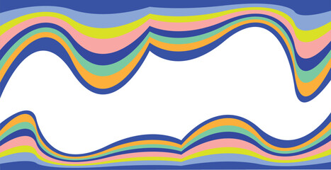 Colorful Multilayer Wave Abstract Background for Creative Design