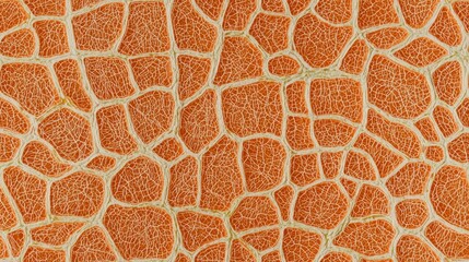 Fresh melon pulp texture background with orange fruit pattern
