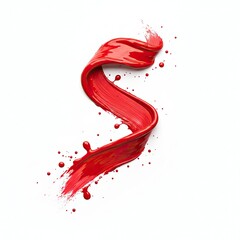 vibrant red paint splash abstract design for modern art and creative projects - AI Generated Digital Art