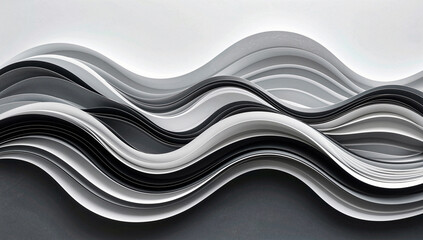 Obraz premium Layered Paper Waves