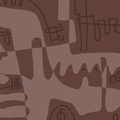 Minimal abstract image for printing. Picture for modern interiors. The picture is painted by hand on a tablet. © neurostructure