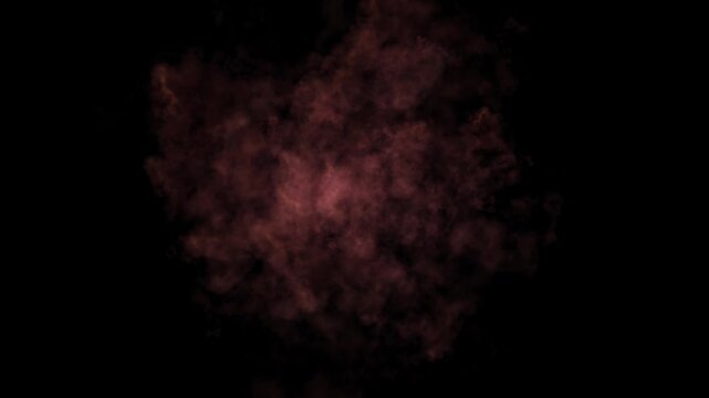 Fire explosion to the camera. Fire with smoke explosion background. Ink transition splatter in water black watercolor ink drops background, Close Up Realistic Blasts And Explosions + Alpha