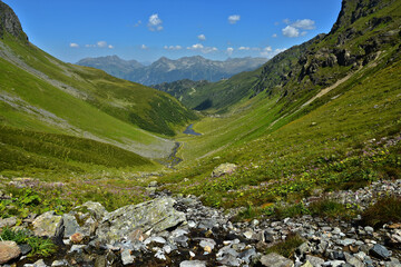 Obraz premium Seressee im Novatal; Montafon; Vorarlberg; Österreich