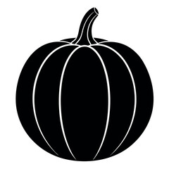 pumpkin silhouette vector on white background.eps
